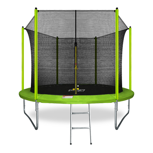 Батут 10FT с внутренней страховочной сеткой и лестницей светло-зеленый ARLAND ARL-TN-1003 I LG Металлопрокат #1