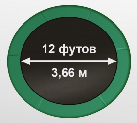 Батут премиум 12FT с внутренней страховочной сеткой и лестницей темно-зеленый ARLAND ARL-TP-1204 I DG Надувная мебель #14